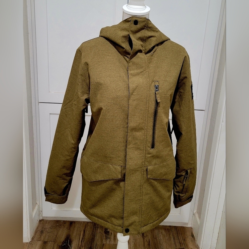 Quicksilver Men's Mission Olive Green Hooded Jacket | Size XS